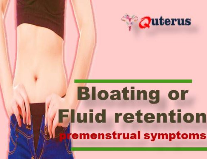 What changes cause Bloating or fluid retention in premenstrual symptoms?